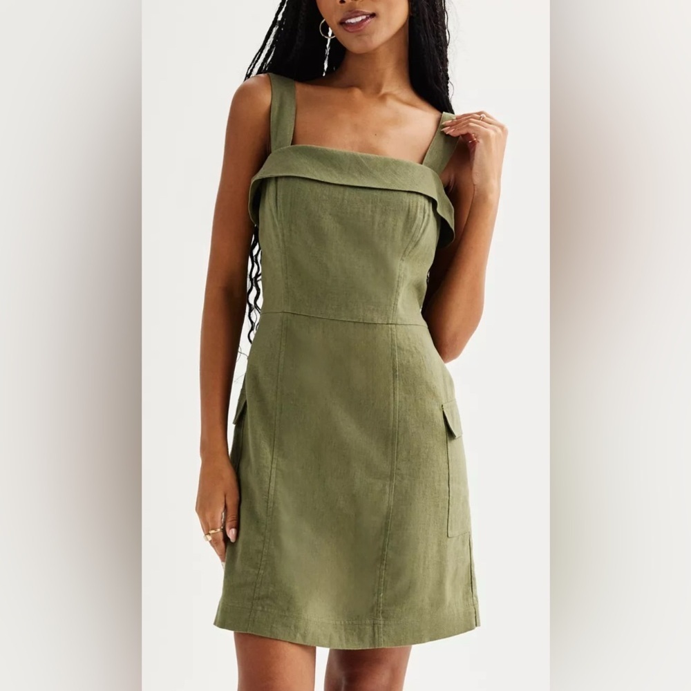 SO cargo linen blend NWT dress, size 5